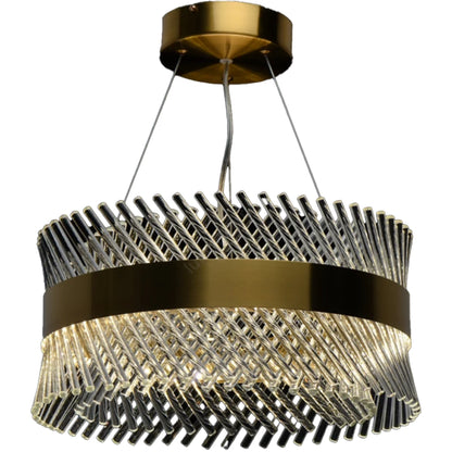 Κρυστάλλινος πολυέλαιος ALHAMBRA Nobile, LED, 52W, Διάμετρος 40cm, Θερμό/Ψυχρό/Ουδέτερο φως, Ρυθμιζόμενο, Ρυθμιζόμενο ύψος, Χρυσό LED Luster με Τηλεχειριστήριο Προεπιλεγμένος τίτλος Alessandro Design