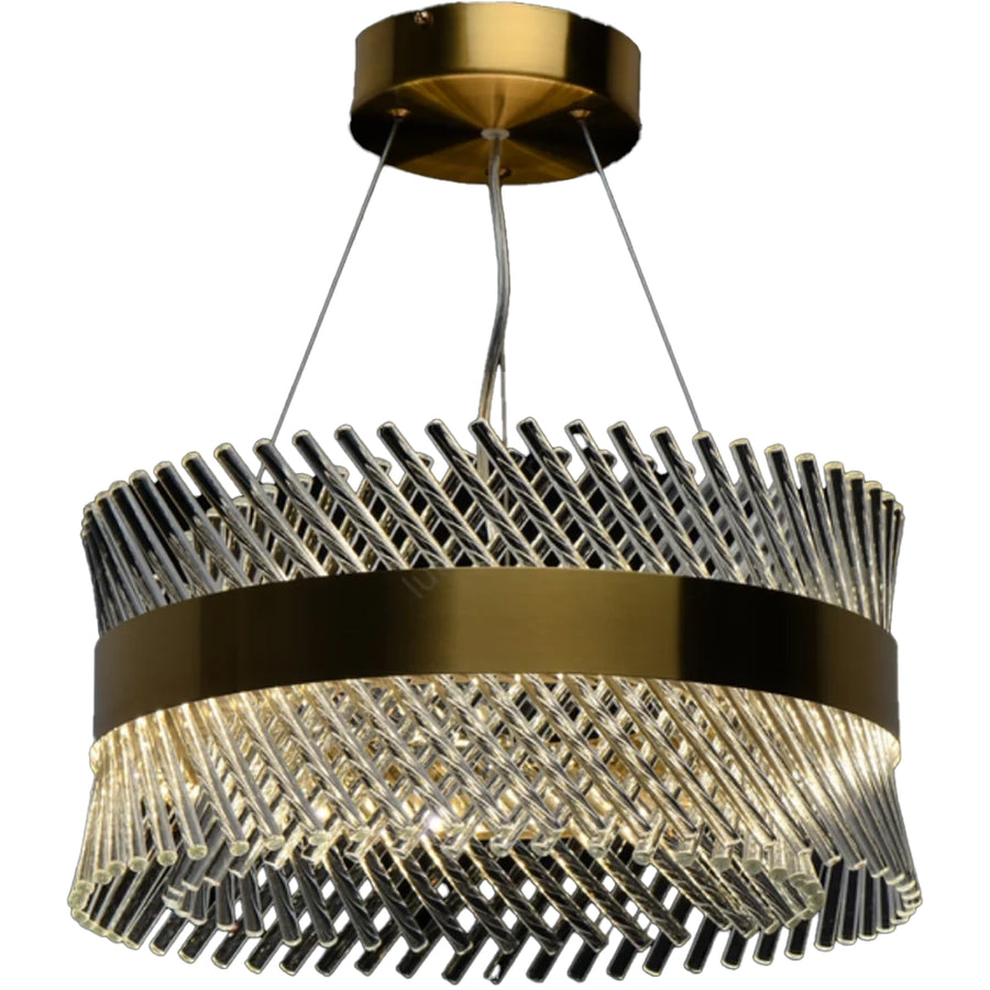 Κρυστάλλινος πολυέλαιος ALHAMBRA Nobile, LED, 52W, Διάμετρος 40cm, Θερμό/Ψυχρό/Ουδέτερο φως, Ρυθμιζόμενο, Ρυθμιζόμενο ύψος, Χρυσό LED Luster με Τηλεχειριστήριο Προεπιλεγμένος τίτλος Alessandro Design