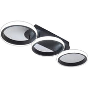 Πολυέλαιος LED ELIO 24W, 3 κύκλοι, Γραμμικό, Κρύο/Ζεστό/Ουδέτερο φως, Μαύροι πολυέλαιοι LED Προεπιλεγμένος τίτλος Alessandro Design