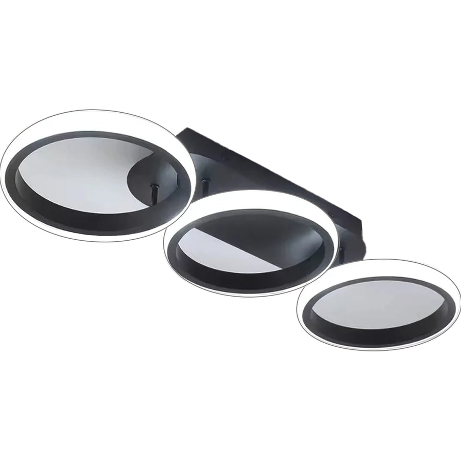 Πολυέλαιος LED ELIO 24W, 3 κύκλοι, Γραμμικό, Κρύο/Ζεστό/Ουδέτερο φως, Μαύροι πολυέλαιοι LED Προεπιλεγμένος τίτλος Alessandro Design