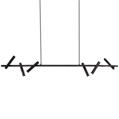 Harman LED Chandelier, 23W, 6 Sources, Neutral Light, Black Modern Chandeliers Προεπιλεγμένος τίτλος Alessandro Design