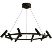 Harman LED Chandelier, 29W, 8 Sources, Neutral Light, Black Modern Chandeliers Προεπιλεγμένος τίτλος Alessandro Design