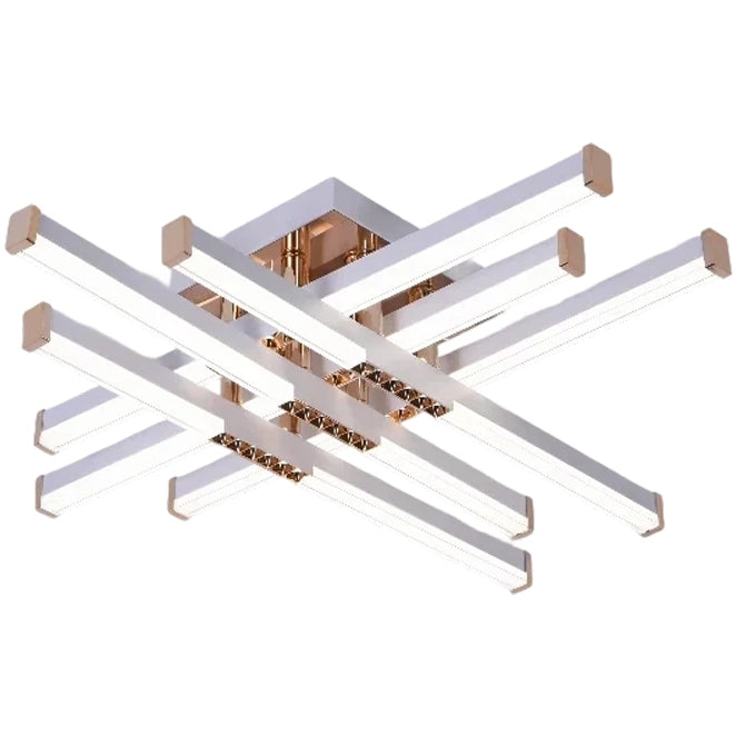 Πολυέλαιος LED με Τηλεχειριστήριο AXIAL, 83W, 6 Στοιχεία, Κρύο/Ζεστό/Ουδέτερο φως, Ρυθμιζόμενο, Λευκός πολυέλαιος LED με Τηλεχειριστήριο Προεπιλεγμένος τίτλος Alessandro Design