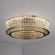 Πολυέλαιος LED με τηλεχειριστήριο, LLC160/500GD, κρύσταλλο και μέταλλο, 54W, ρυθμιζόμενο, ρυθμιζόμενο ύψος, δροσερό/θερμό/ουδέτερο φως, πολυέλαιοι φωτισμού LED πολυτελείας με τηλεχειριστήριο Προεπιλεγμένος τίτλος Alessandro Design