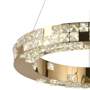 Πολυέλαιος LED με Τηλεχειριστήριο, LLC135/1GD, κρύσταλλο και μέταλλο, 29W, 1 κύκλος, ρυθμιζόμενο, ρυθμιζόμενο ύψος, κρύο/θερμό/ουδέτερο φως, πολυέλαιοι φωτισμού LED με τηλεχειριστήριο Προεπιλεγμένος τίτλος Alessandro Design