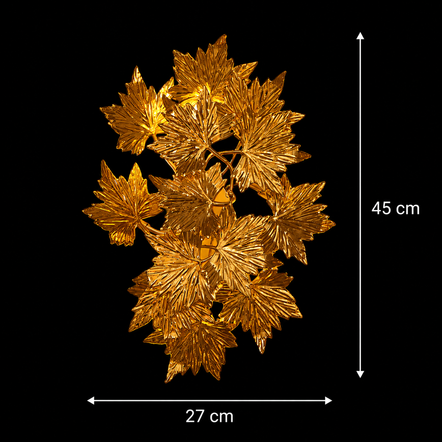 Margheritar Διακοσμητικό Επιτοίχιο Φωτιστικό 45cm 3XG9 Χρυσό