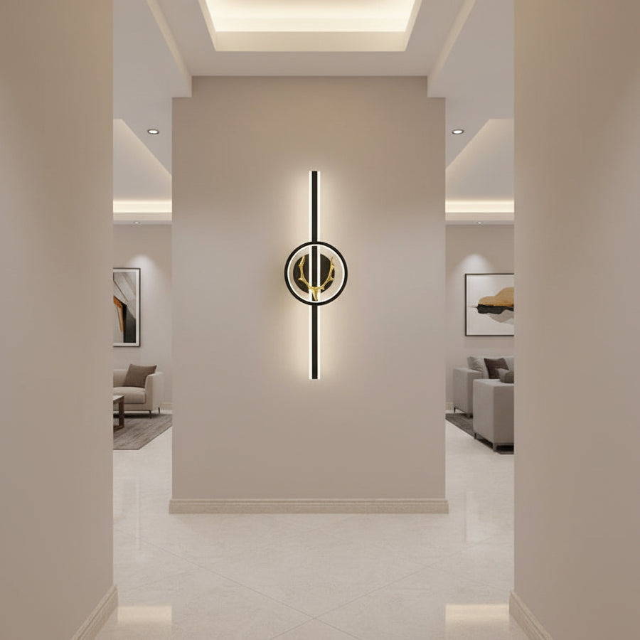 Διακοσμητικό φωτιστικό LED CERBOS, 42W, 60cm, Θερμό / Ουδέτερο / Ψυχρό φως, Μαύρο, Μεταλλικό και Ακρυλικό