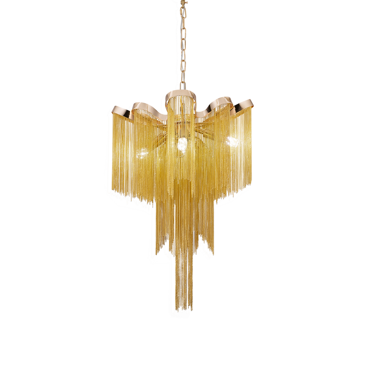 Πολυέλαιος Aurora, 4xE14, Διάμετρος 43 cm, Ύψος 68 cm, Χρυσός, Metal Modern Chandeliers Προεπιλεγμένος τίτλος Alessandro Design