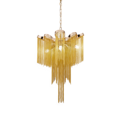 Πολυέλαιος Aurora, 4xE14, Διάμετρος 43 cm, Ύψος 68 cm, Χρυσός, Metal Modern Chandeliers Προεπιλεγμένος τίτλος Alessandro Design