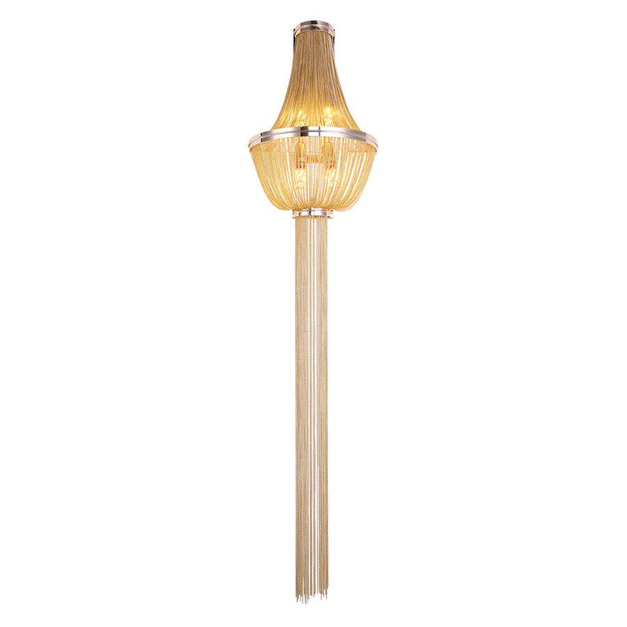 Φωτιστικό τοίχου Aurora, 4xE14, Διάμετρος 34 cm, Ύψος 150 cm, Χρυσό, Μεταλλικά Φώτα τοίχου εσωτερικού χώρου Προεπιλεγμένος τίτλος Alessandro Design