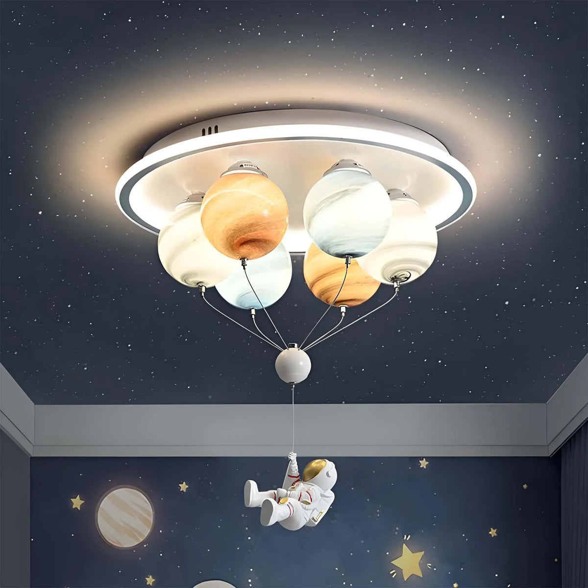 ASTRONAUT LED Πολυέλαιος 60W, 6xE27, Κρύο/Ζεστό/Ουδέτερο φως, Λευκοί Παιδικοί Πολυέλαιοι Προεπιλεγμένος τίτλος Alessandro Design
