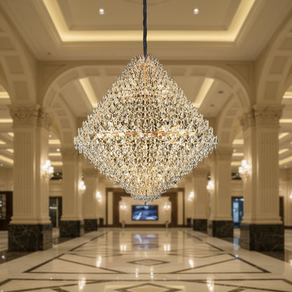 Πολυέλαιος KONIG Grande Supremo Crystal, 54xE14, D150 cm, Χρυσός, Ρυθμιζόμενο ύψος, Μέταλλο και Κρύσταλλο