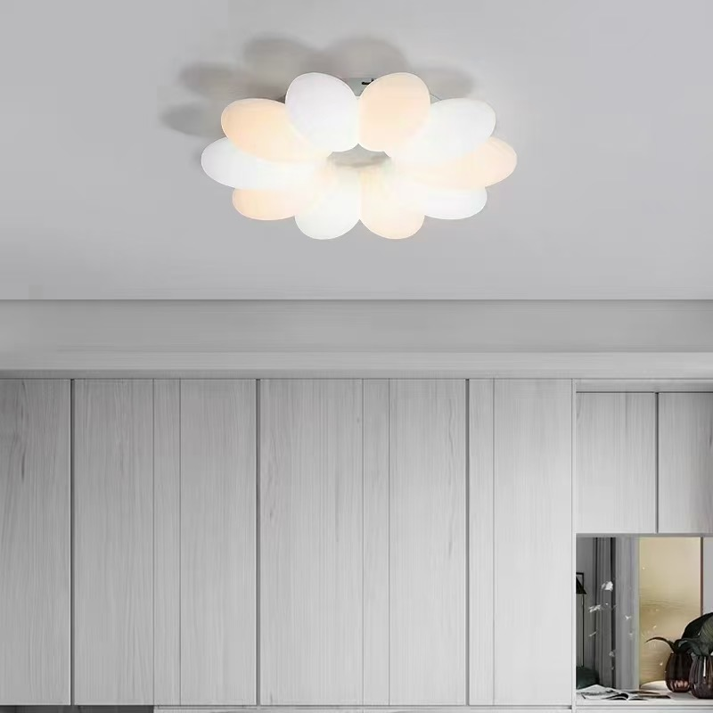 LED Πολυέλαιος Λουλούδια CP225, 73W, Διάμετρος 55 cm, IP20, Κρύο/Ουδέτερο/Ζεστό φως, Λευκό, Plexiglas, Συνθετική Ρητίνη LED φωτιστικά οροφής Προεπιλεγμένος τίτλος Alessandro Design