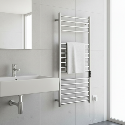 Ηλεκτρική Θερμοσίφωνας Πετσέτας, 240W, Μέταλλο, Ασημί