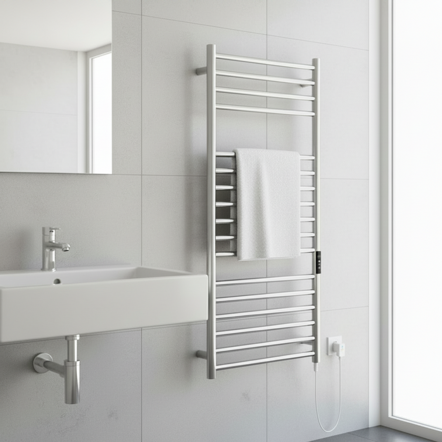 Ηλεκτρική Θερμοσίφωνας Πετσέτας, 240W, Μέταλλο, Ασημί