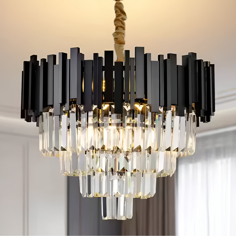 Crystal Chandelier BLOIS Nobile 5xE14, Διάμετρος 40cm, Μαύρο, Ρυθμιζόμενο ύψος Crystal Chandeliers Προεπιλεγμένος τίτλος Alessandro Design