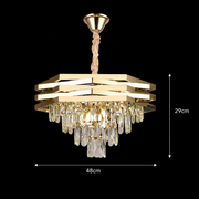 Πολυέλαιος HEXA Crystal Ø48cm 8xE14 Gold