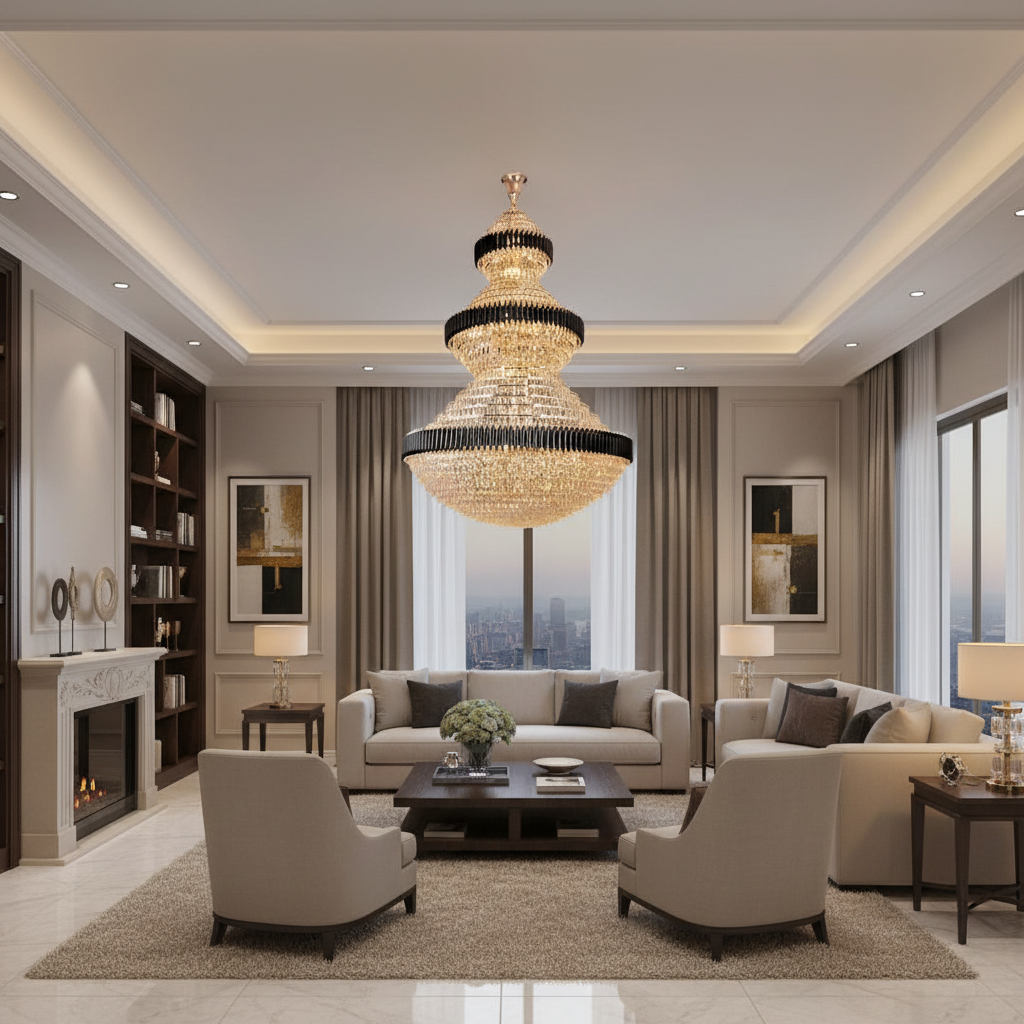 Cristal Chandelier TOUR Regalis 34xE14, D80 cm, Gold and Black, Metal and Crystal Crystal Chandeliers Προεπιλεγμένος τίτλος Alessandro Design