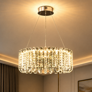Κρυστάλλινος πολυέλαιος LED TURKMENABAT Elegance, Ø48cm, 27W, Κρύο/Ζεστό/Ουδέτερο φως, μέταλλο και κρύσταλλο, γυαλιστερό χρώμιο, ρυθμιζόμενο ύψος