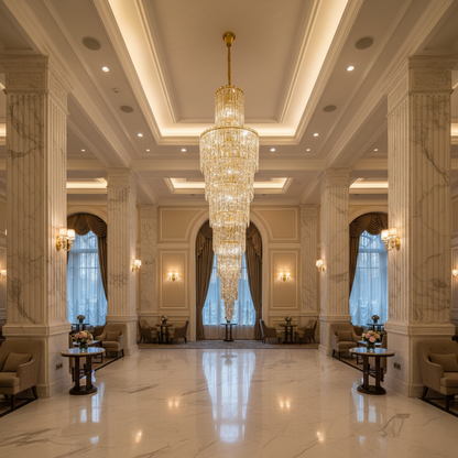 Crystal Chandelier FALL 27xE14, D60 cm, Gold, Metal and Crystal Crystal Chandeliers Προεπιλεγμένος τίτλος Alessandro Design