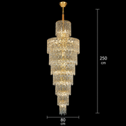 Πολυέλαιος FALL Regalis Crystal, 29xE14, D80 cm, Χρυσός, Μέταλλο και Κρύσταλλο