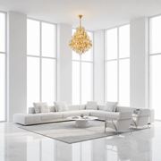 TIER Magno Crystal Chandelier 13xE14, D60 cm, Χρυσό, Ρυθμιζόμενο ύψος, Μέταλλο και Κρύσταλλο