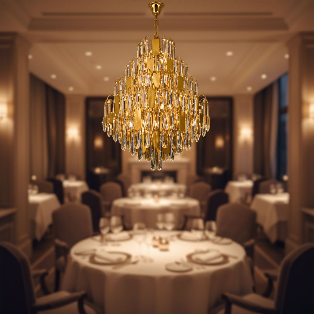 Crystal Chandelier TIER Regalis 21xE14, D80 cm, Χρυσό, Ρυθμιζόμενο Ύψος, Metal and Crystal Crystal Chandeliers Προεπιλεγμένος τίτλος Alessandro Design
