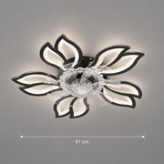 Πολυέλαιος ANEMO Fan LED με Τηλεχειριστήριο, 30W, D61cm, Κρύο/Ουδέτερο/Ζεστό φως, Μαύρο