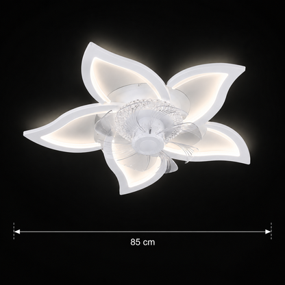 Πολυέλαιος DAFIA Fan LED με Τηλεχειριστήριο, 49W, D85cm, Κρύο/Ουδέτερο/Ζεστό φως, Λευκό