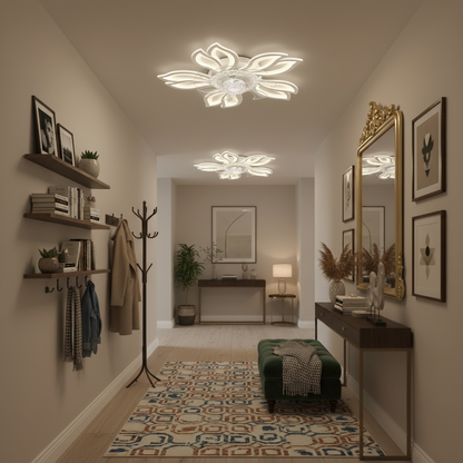 Πολυέλαιος ANEMO Fan LED με Τηλεχειριστήριο, 30W, D61cm, Κρύο/Ουδέτερο/Ζεστό φως, Λευκό