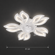 Πολυέλαιος ANEMO Fan LED με Τηλεχειριστήριο, 30W, D61cm, Κρύο/Ουδέτερο/Ζεστό φως, Λευκό