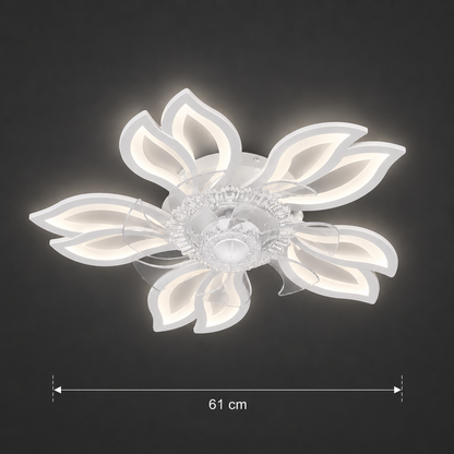 Πολυέλαιος ANEMO Fan LED με Τηλεχειριστήριο, 30W, D61cm, Κρύο/Ουδέτερο/Ζεστό φως, Λευκό