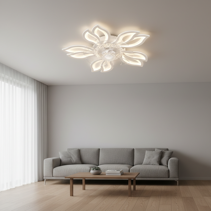 Πολυέλαιος ANEMO Fan LED με Τηλεχειριστήριο, 30W, D61cm, Κρύο/Ουδέτερο/Ζεστό φως, Λευκό