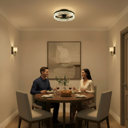 Πολυέλαιος LED VEYA με Τηλεχειριστήριο, 38W, D50cm, Κρύο/Ουδέτερο/Ζεστό φως, Μαύρο