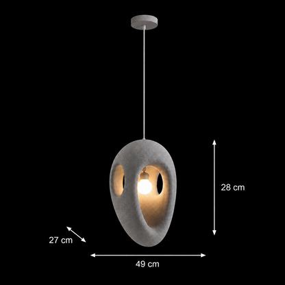 Μοντέρνος πολυέλαιος EON Elegance, 49 cm, Αναρτημένος, 1 X E27, Γκρι, Μεταλλικός και Αφρός, Ρυθμιζόμενο ύψος
