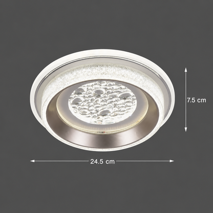Πολυέλαιος KALESO Petito LED, 37W, Διάμετρος 24,5cm, Ζεστό/Ουδέτερο/Ψυχρό φως, Λευκό, Μεταλλικό και Κρύσταλλο
