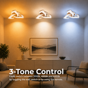 Πολυέλαιος LED HALESA Elegance με τηλεχειριστήριο και κρύσταλλο, 44W, 3 πηγές, Κρύο/Ζεστό/Ουδέτερο φως, Ρυθμιζόμενο, Χρυσό