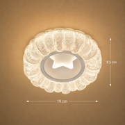 Πολυέλαιος STARR Petito LED, 21W, Διάμετρος 19cm, Ζεστό/Ουδέτερο/Ψυχρό φως, Λευκό, Μέταλλο και Κρύσταλλο