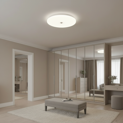Φωτιστικό οροφής LED PL8001, D22cm, IP44, 8W, Cold Light 6000k, Λευκό