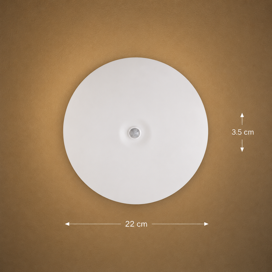 Φωτιστικό οροφής LED PL8001, D22cm, IP44, 8W, Cold Light 6000k, Λευκό