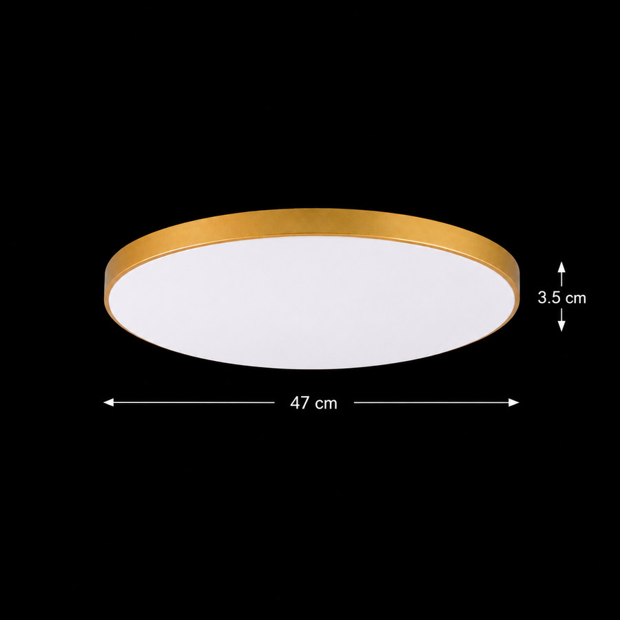 Φωτιστικό οροφής SOLIS LED, D47cm, 70W, Cold Light 6000K, Χρυσό