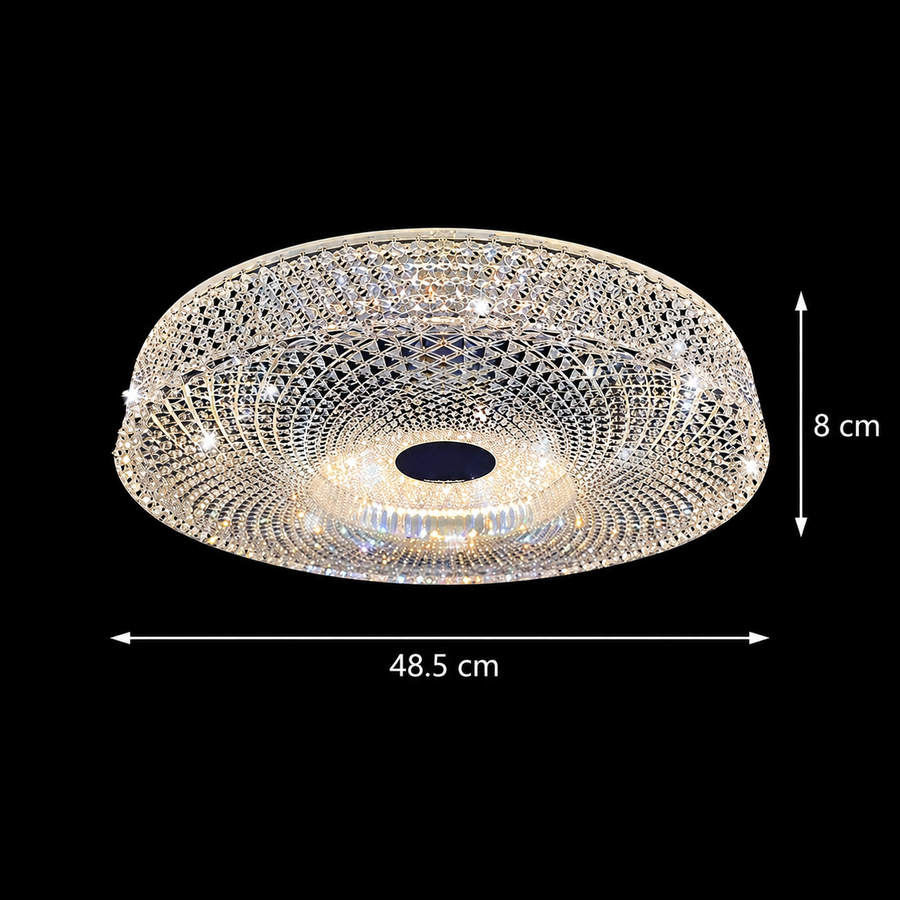 Πολυέλαιος LED RADIAN Eleganza, 38,9 W, Διάμετρος 48,5 cm, Ζεστό/Ουδέτερο/Ψυχρό φως, Λευκός πολυέλαιος LED Προεπιλεγμένος τίτλος Alessandro Design