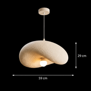 FOAMER Magno Modern Chandelier, 59 cm, Suspended, 1 X E27, White, Metal and Foam, Ρυθμιζόμενο ύψος Classic Chandeliers Προεπιλεγμένος τίτλος Alessandro Design