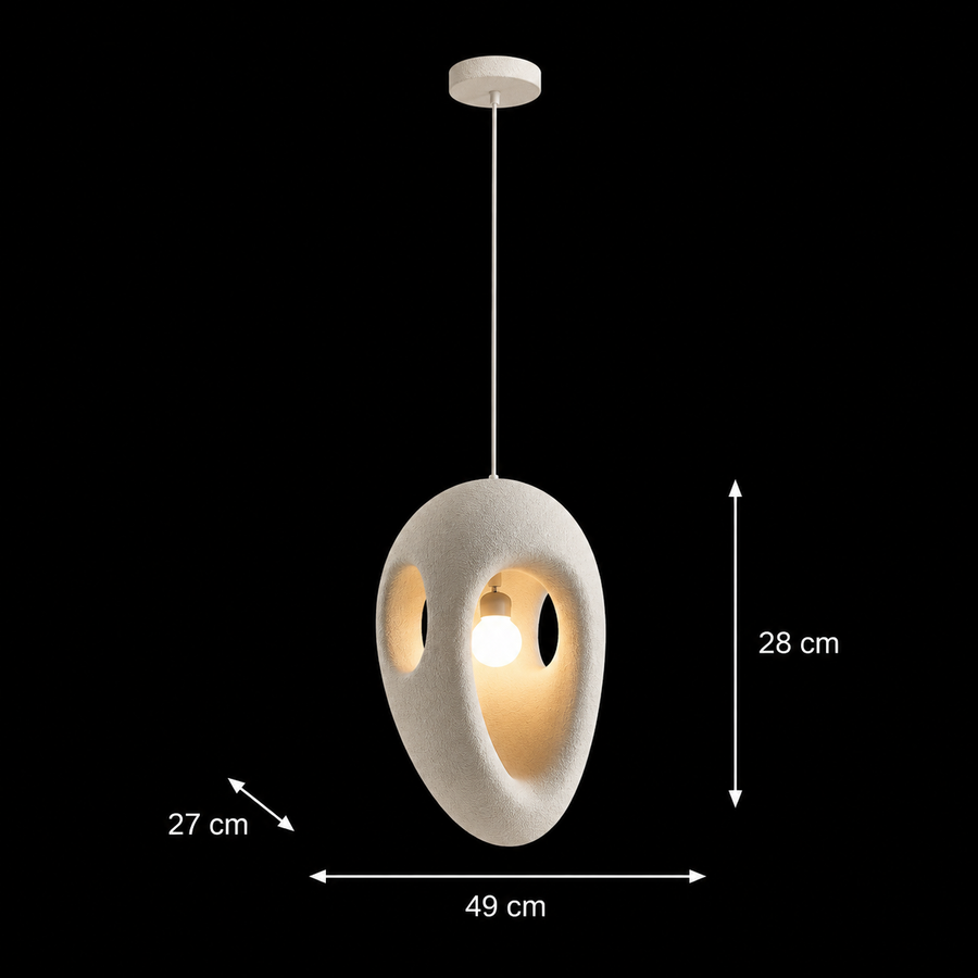 Μοντέρνος πολυέλαιος EON Eleganza, 49 cm, αιωρούμενος, 1 X E27, λευκό, μέταλλο και αφρός, ρυθμιζόμενο ύψος κλασικοί πολυέλαιοι Προεπιλεγμένος τίτλος Alessandro Design