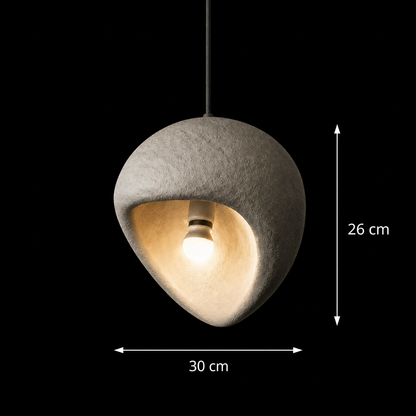 AERA Modern Chandelier, 30 cm, Suspended, 1 X E27, Grey, Metal and Foam, Adjustable Height Modern Chandeliers Προεπιλεγμένος τίτλος Alessandro Design