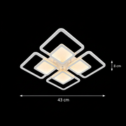 Πολυέλαιος LED με τηλεχειριστήριο SUSAN 96W, 4 τετράγωνα, κρύο/θερμό/ουδέτερο φως, ρυθμιζόμενο, λευκός πολυέλαιος LED με τηλεχειριστήριο Προεπιλεγμένος τίτλος Alessandro Design