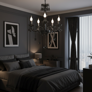 Crystal Chandelier ALNWICK Eleganza, 5xE14, Διάμετρος 48cm, Μαύρο, Ρυθμιζόμενο ύψος Classic Chandeliers Προεπιλεγμένος τίτλος Alessandro Design