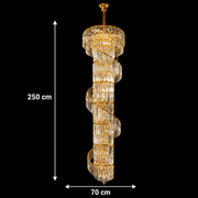 Crystal Chandelier SPIRO 39xE14, D70 cm, Gold, Metal and Crystal Crystal Chandeliers Προεπιλεγμένος τίτλος Alessandro Design