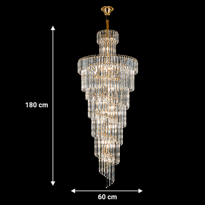 Crystal Chandelier BELLARIVA 27xE14, D60 cm, Gold, Metal and Crystal Crystal Chandeliers Προεπιλεγμένος τίτλος Alessandro Design