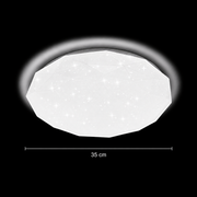 Εξάγωνο φωτιστικό οροφής LED 35 cm, 32W, 3000K / 4000K / 6000K, Λευκά, μεταλλικά και ακρυλικά φωτιστικά οροφής LED Προεπιλεγμένος τίτλος Alessandro Design
